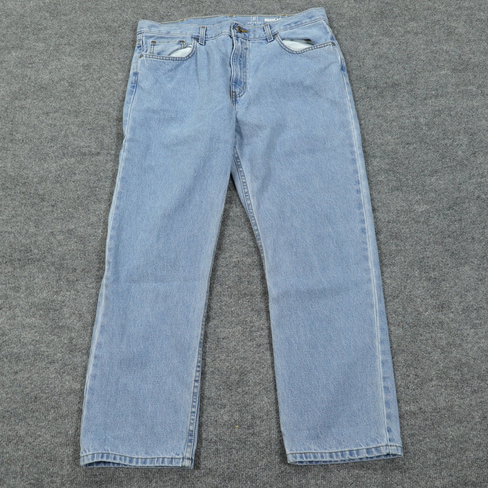 George Jeans Mens 36x29 Light Blue Regular Fit Straight Leg 100% Cotton Denim